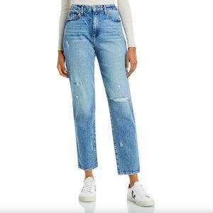 Jonathan Simkhai Trevor High Rise Distressed Jeans, Size 28